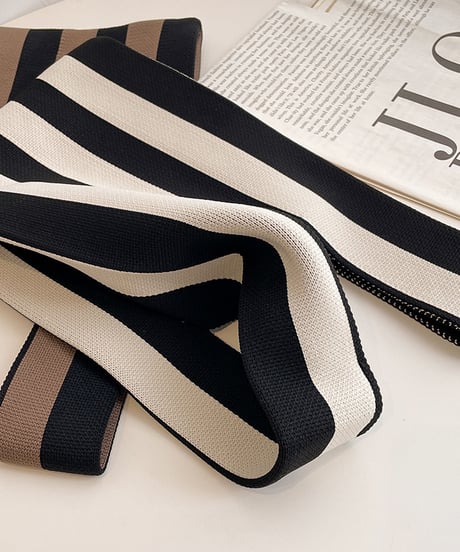 striped market bag / 2color　hm1336