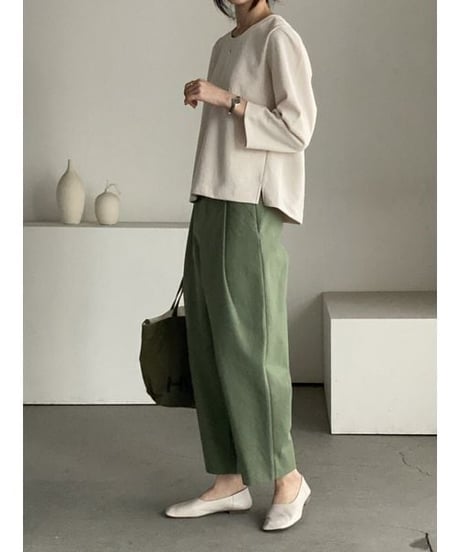 cropped tuck pants / 4color　hm2271
