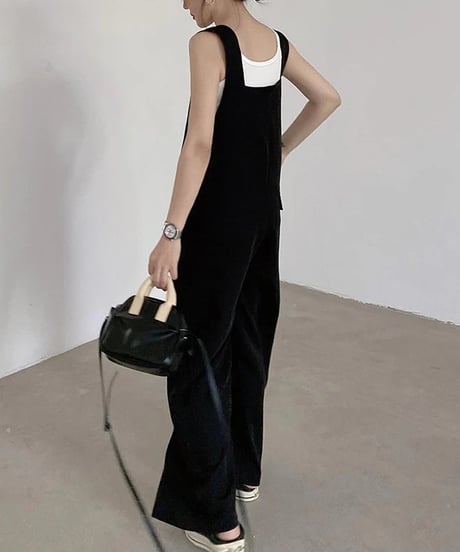 straight saide-slit overalls　hm1409