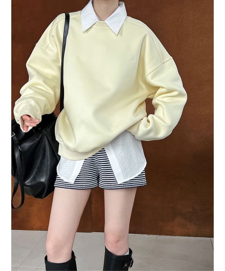 one point sweat shirt / 4color　hm2048