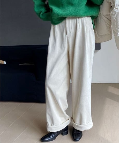 tuck wide pants / 2color　hm1780