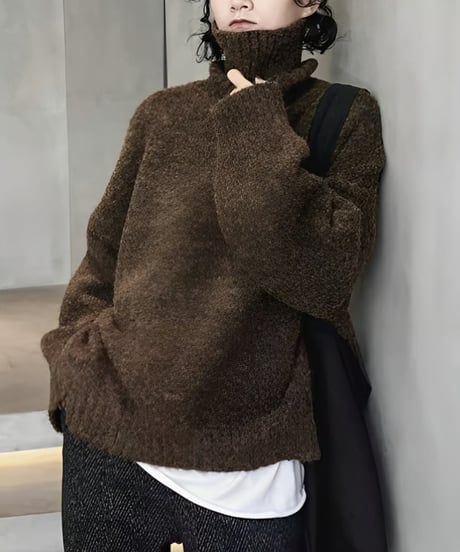 volume turtle knit / 2color　hm1875