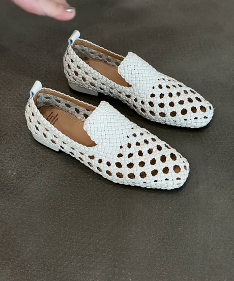 woven slip-on flats　hm2382