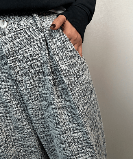 draped wide leg pants　hm1698