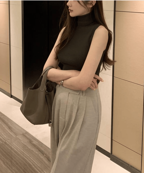 collared pants set / 3color　hm2863