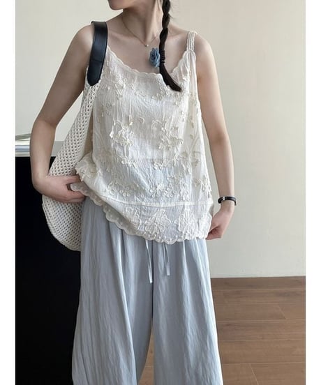 embroidery camisole / 2color　hm2250