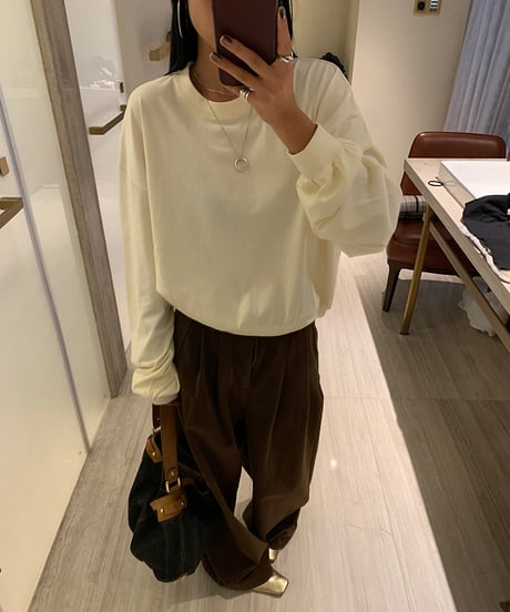 loose casual sweatshirt / 2color　hm1701