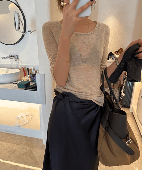 cotton sheer cut & sew / 2color　hm1382