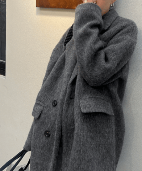 shaggy wool coat　hm1186