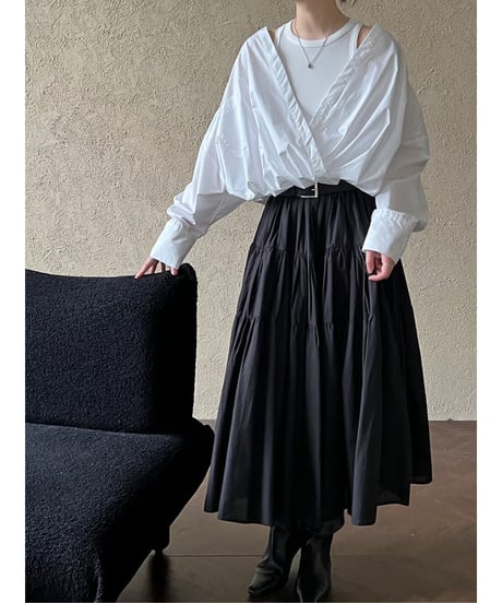 cross wrap shirt / 2color　hm2056