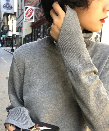 turtle neck sweater / 2color　hm1001