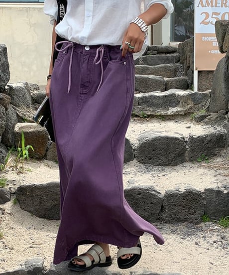 a-line denim skirtka / 2color　hm1981