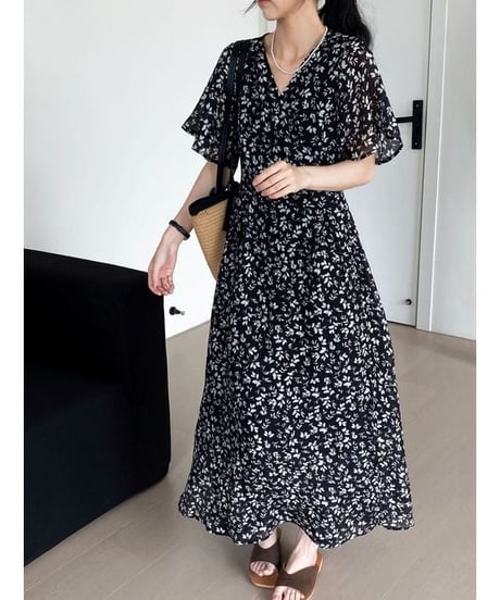 floral flow dress / 2color　hm2409