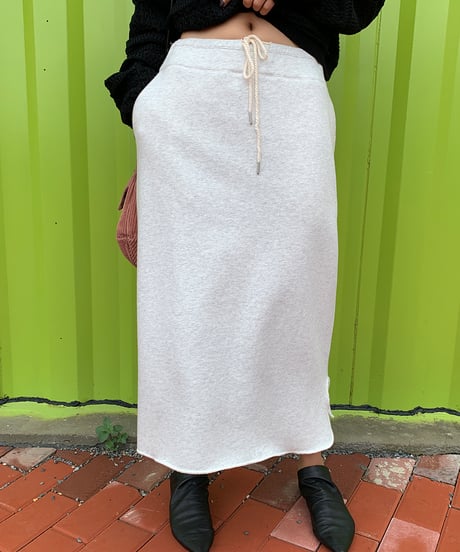 side slit sweat skirt / 2color　hm1293