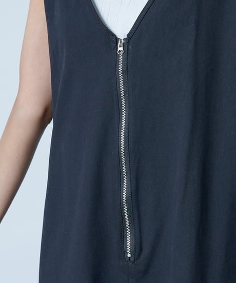 deep v-neck salopette / 3color　hm2596