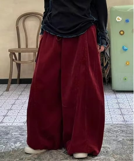 corduroy balloon pants / 4color　hm2731