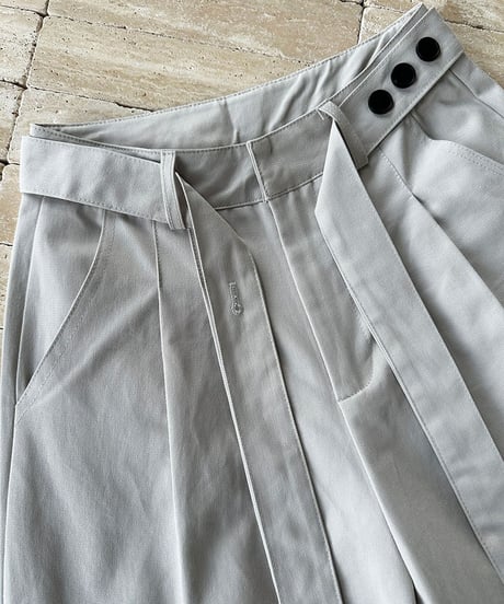 belted wide-leg pants / 2color　hm2074