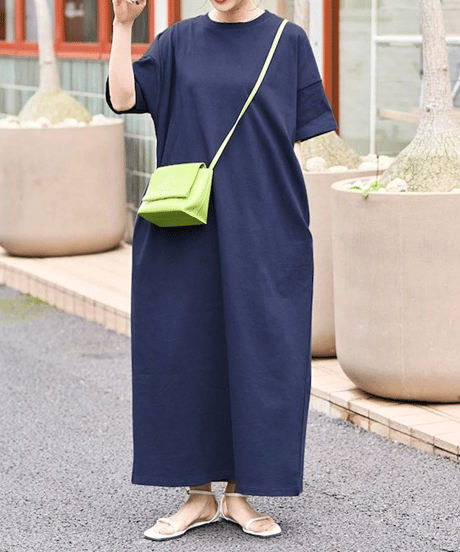 loose cotton dress / 7color　hm2927