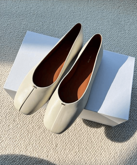 metal bar flat shoes / 2color　hm1539