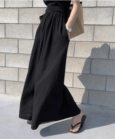 wide skirt pants / 4color　hm2904