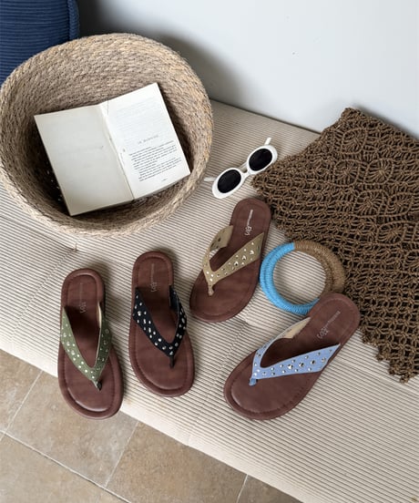 studs strap sandal / 4color　hm2259