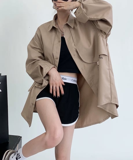 adjustable-belt shirt / 3color　hm1942