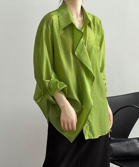 irregular sheer shirt / 3color　hm1925