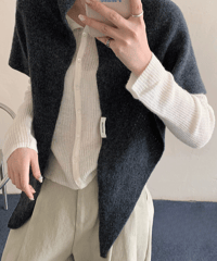 knit tippet scarf / 5color　hm2599