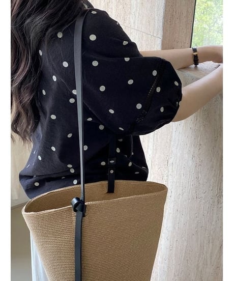 dot airy blouse / 2color　hm2402