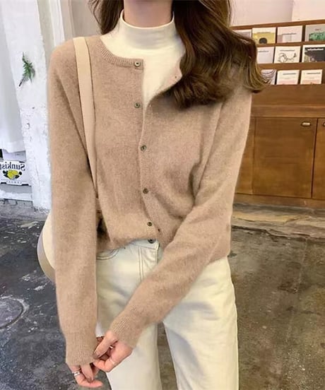 classic crewneck cardigan / 8color　hm2657