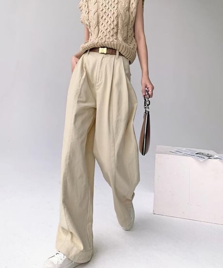 volume wide pants / 2color　hm2574