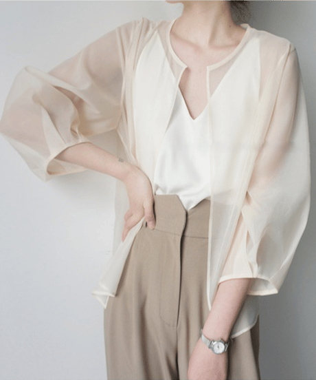 sheer chiffon bolero / 2color　hm2876