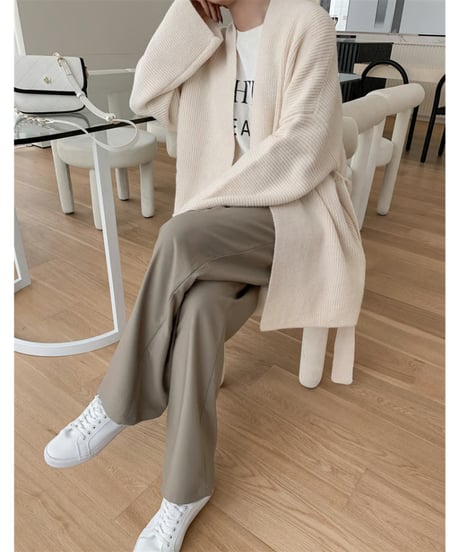 belted knit gown / 2color　hm2696