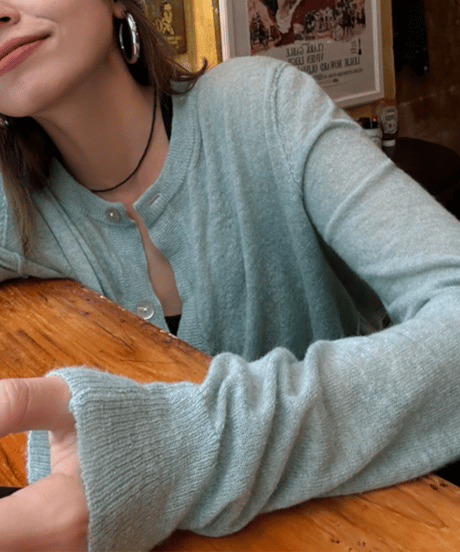 powder knit cardigan / 2color　hm1243