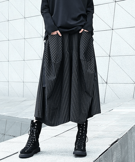 striped balloon skirt　hm2728