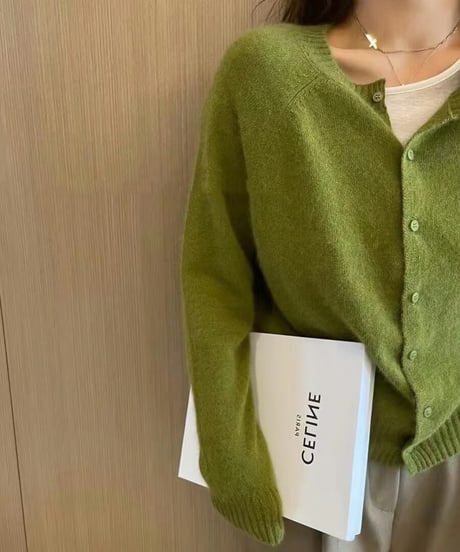 fluffy knit cardigan / 5color　hm2616