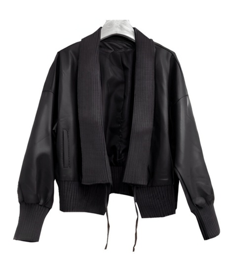 elegant leather jacket / 4color　hm1656