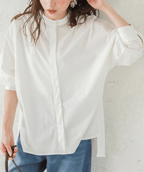 slit hem shirt / 4color　hm2964