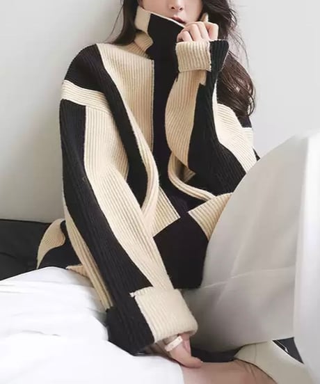 striped design knit　hm1660