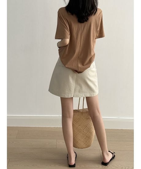 wide neck t-shirt / 6color　hm2280