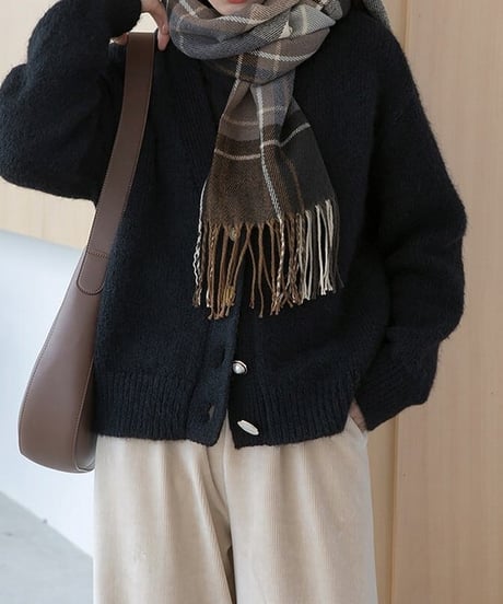 design button knit cardigan　hm1724