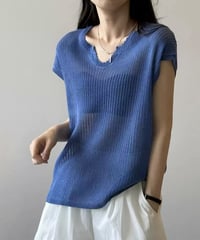 textured knit top / 4color　hm2309
