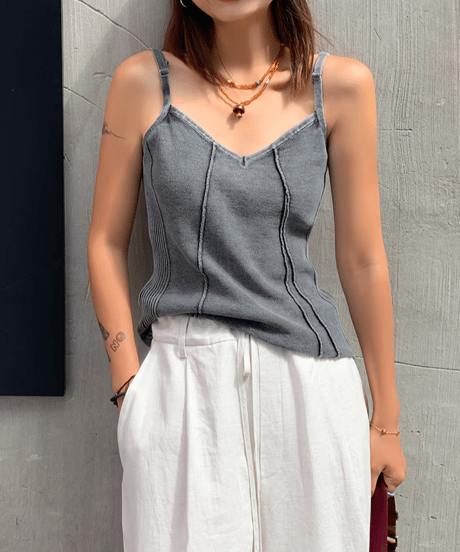 seamline v-neck camisole / 2color　hm1541