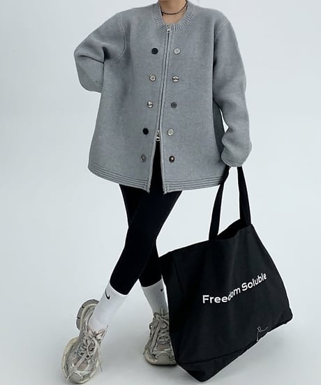 button knit cardigan / 3color　hm1718