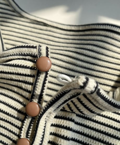henley neck border top　hm1739
