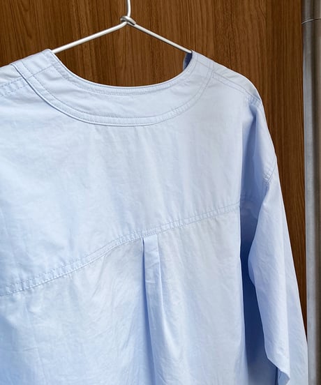 collarless v-neck shirt / 2color　hm2045