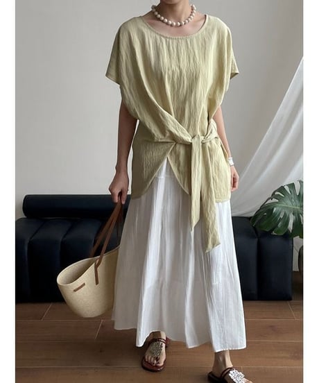 twist hem blouse / 2color　hm2407