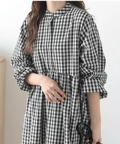 striped shirt dress / 3color　hm2926