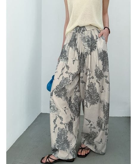 soft botanical pants / 2color　hm2223
