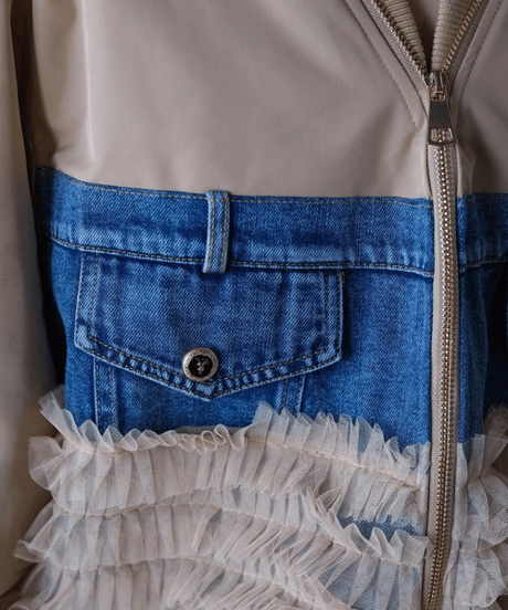 tulle mix blouson / 3color　hm2820